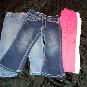 Children's place 2t. , Jordache 2t, and Nike 18 mth. Pants.